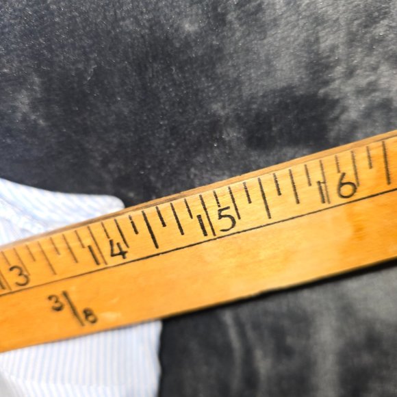 Divided Blue & White Striped Open Waist and Tie Button Up Dress Size 4 - Picture 6 of 8